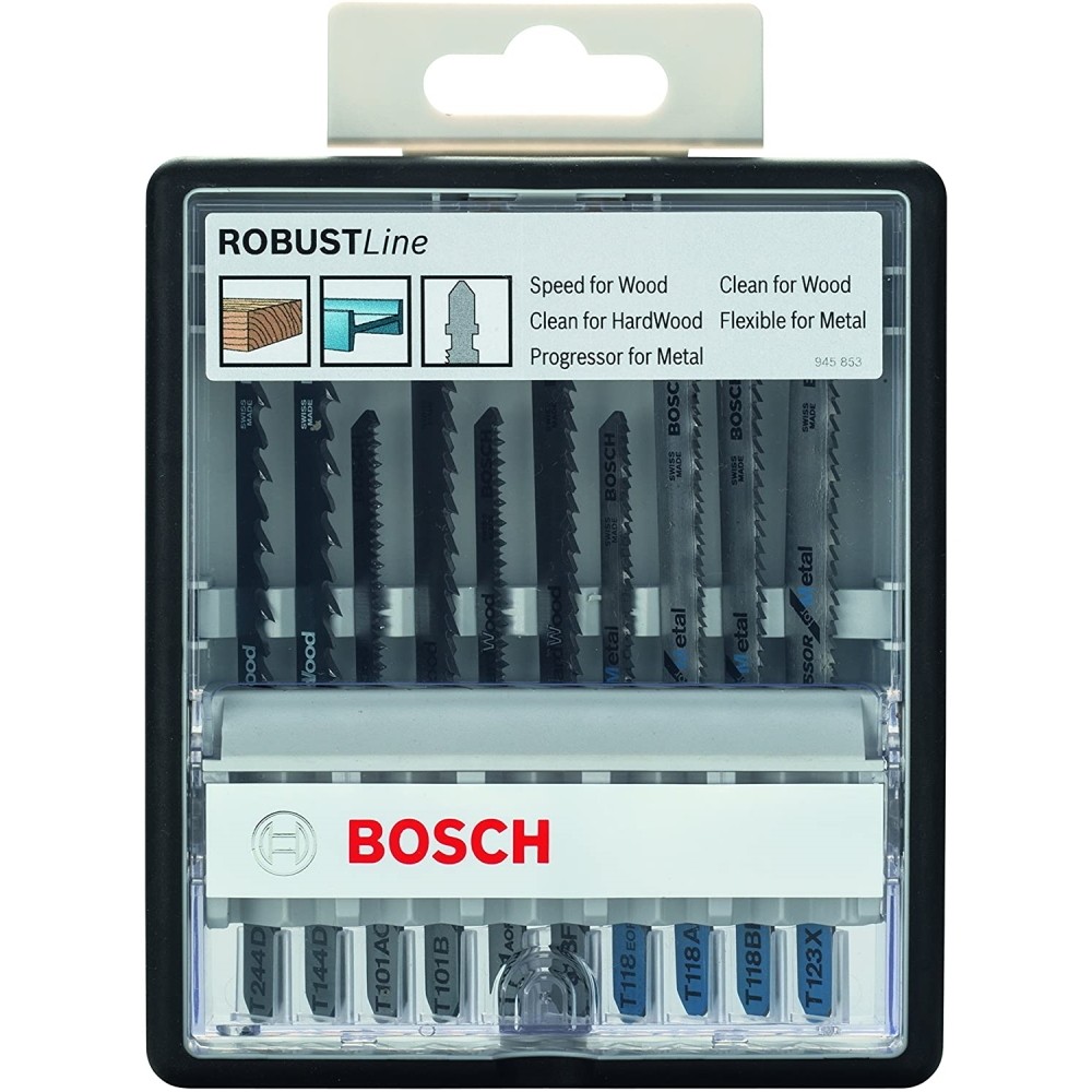 Bosch Robust Line Set 10tlg. Stichsägeblatt-Set Holz & Metall