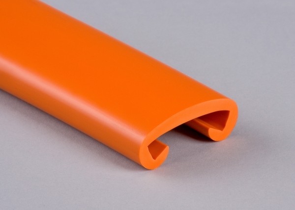 PVC Handlauf reinorange 005 für Flachstahl 40 x 8 mm